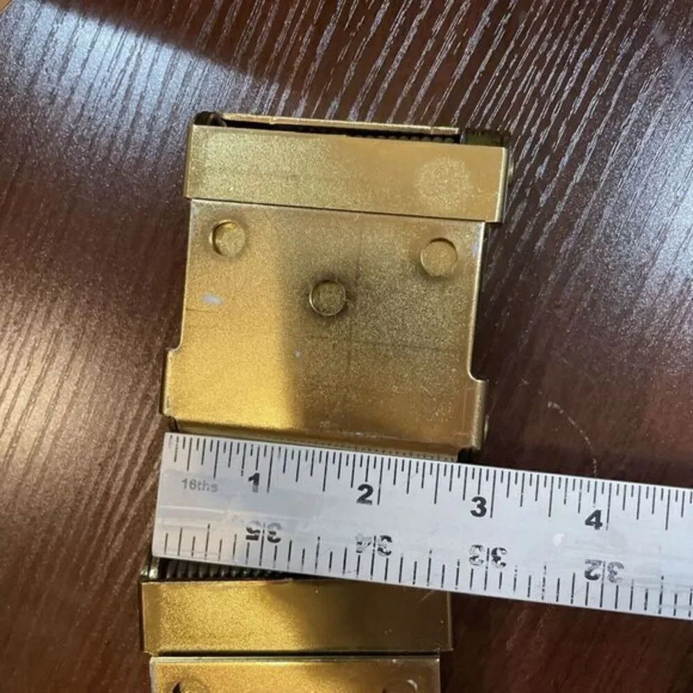 National Hardware N100-049 Satin Brass Double-Acting Spring Hinge 3‎ L x 3 W in.